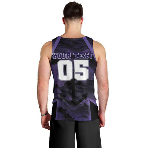 Custom Fremantle Football Men Tank Top Dockers Anchor Sporty Style
