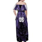 Custom Fremantle Football Off Shoulder Maxi Dress Dockers Anchor Sporty Style