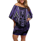 Custom Fremantle Football Off Shoulder Short Dress Dockers Anchor Sporty Style