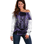 Custom Fremantle Football Off Shoulder Sweater Dockers Anchor Sporty Style
