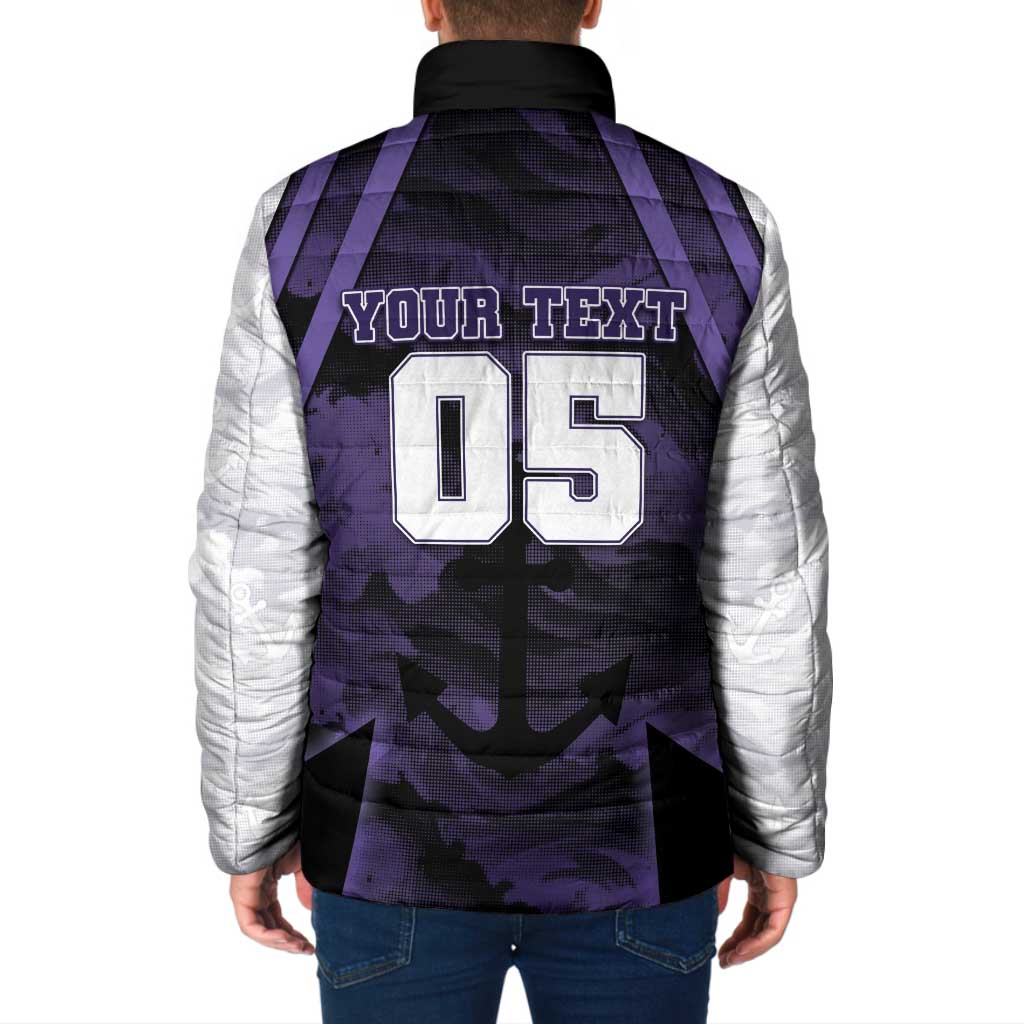 Custom Fremantle Football Padded Jacket Dockers Anchor Sporty Style