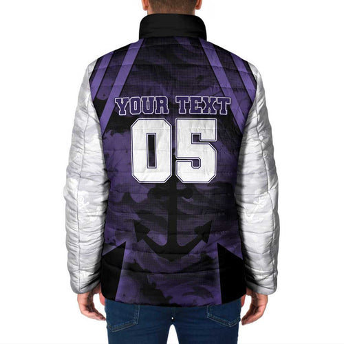 Custom Fremantle Football Padded Jacket Dockers Anchor Sporty Style