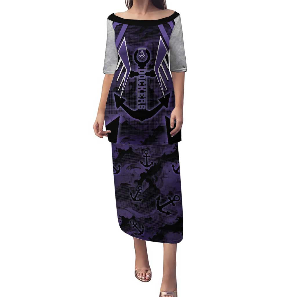 Custom Fremantle Football Puletasi Dockers Anchor Sporty Style