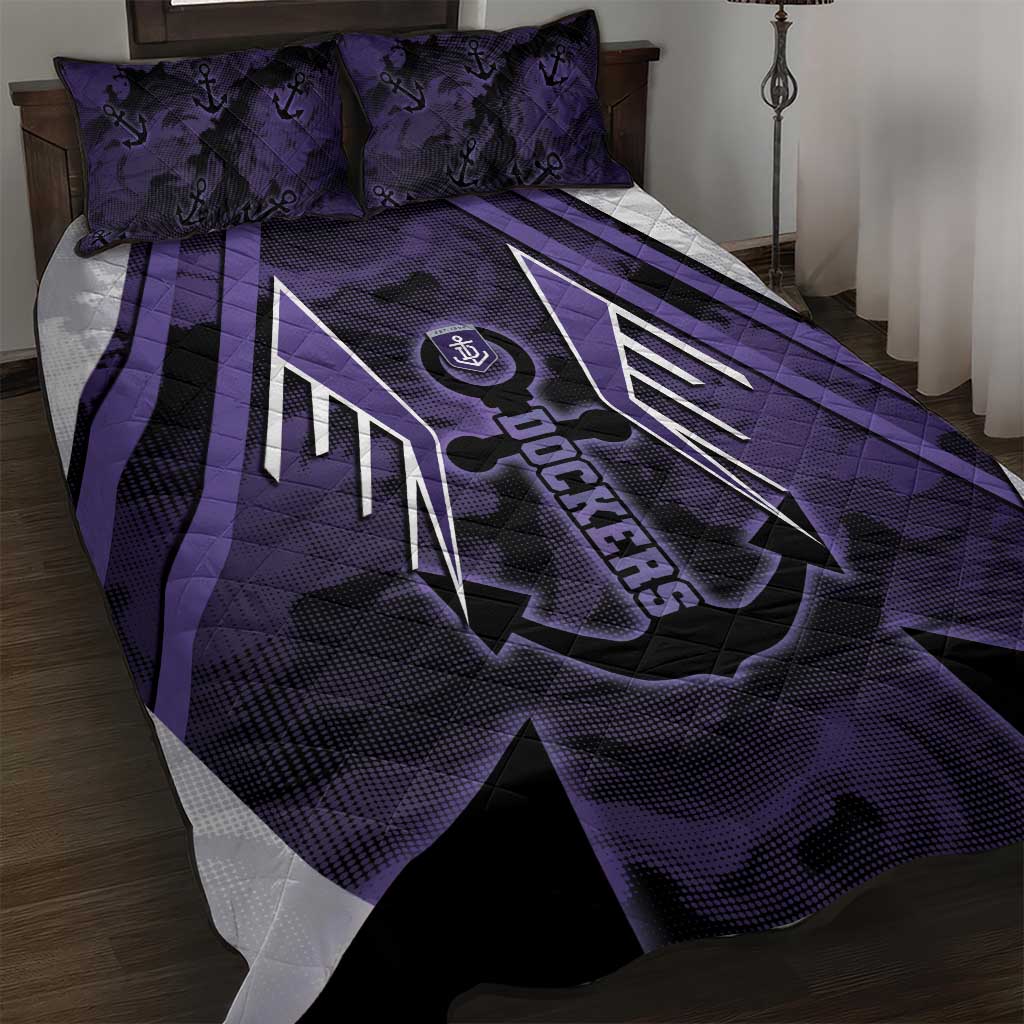 Fremantle Football Quilt Bed Set Dockers Anchor Sporty Style