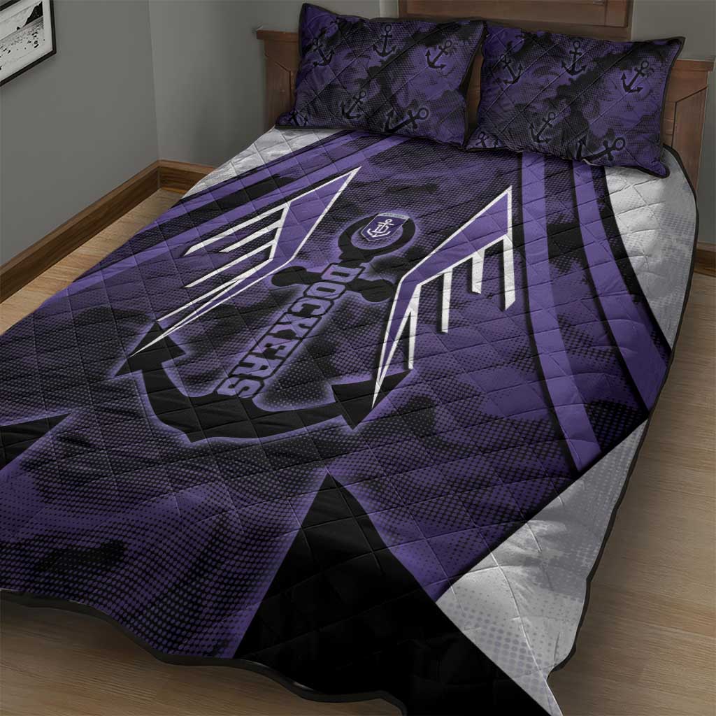 Fremantle Football Quilt Bed Set Dockers Anchor Sporty Style