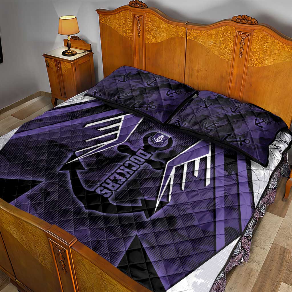 Fremantle Football Quilt Bed Set Dockers Anchor Sporty Style