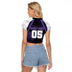 Custom Fremantle Football Raglan Cropped T Shirt Dockers Anchor Sporty Style