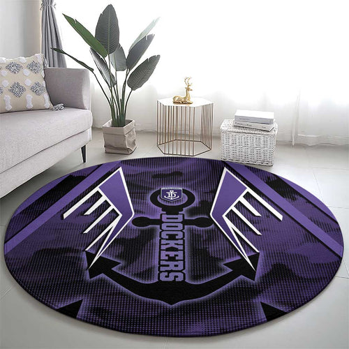 Fremantle Football Round Carpet Dockers Anchor Sporty Style