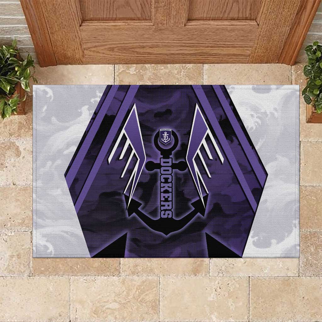 Fremantle Football Rubber Doormat Dockers Anchor Sporty Style