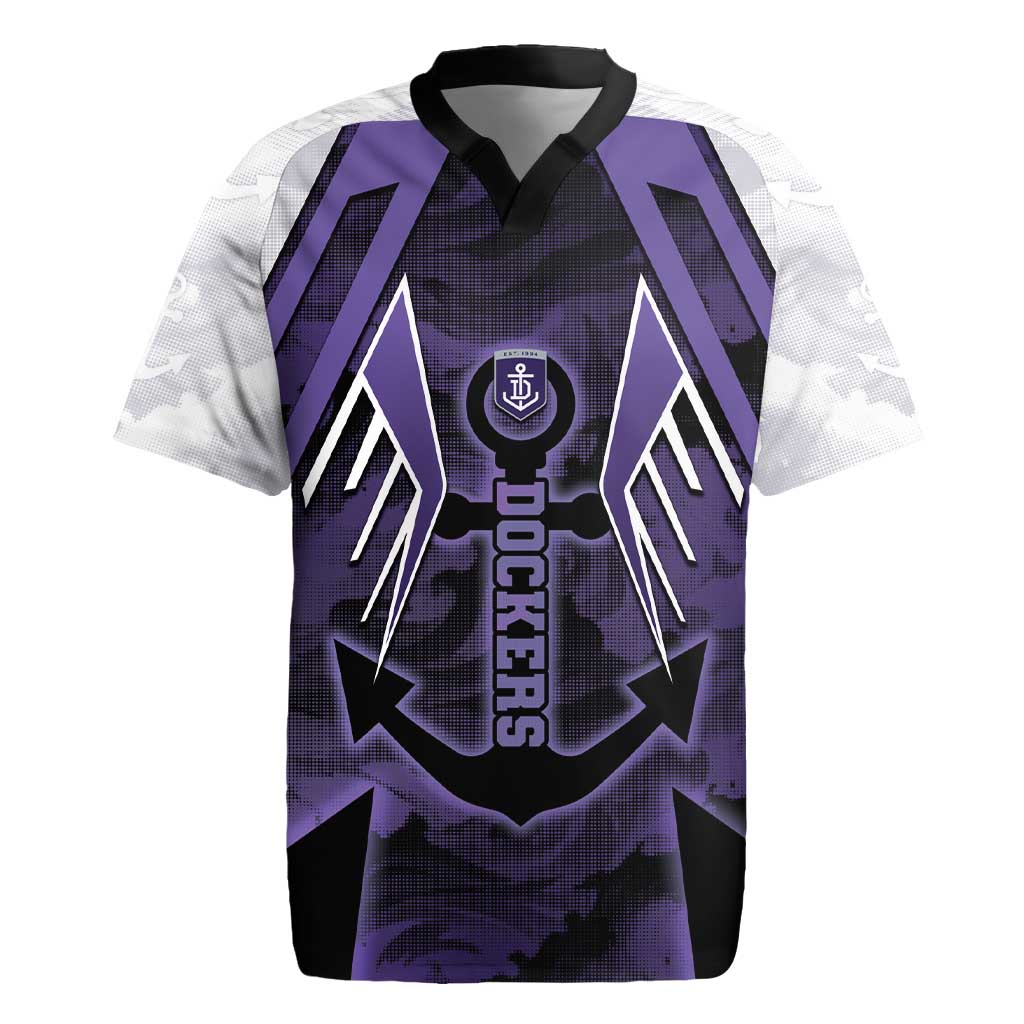 Custom Fremantle Football Rugby Jersey Dockers Anchor Sporty Style