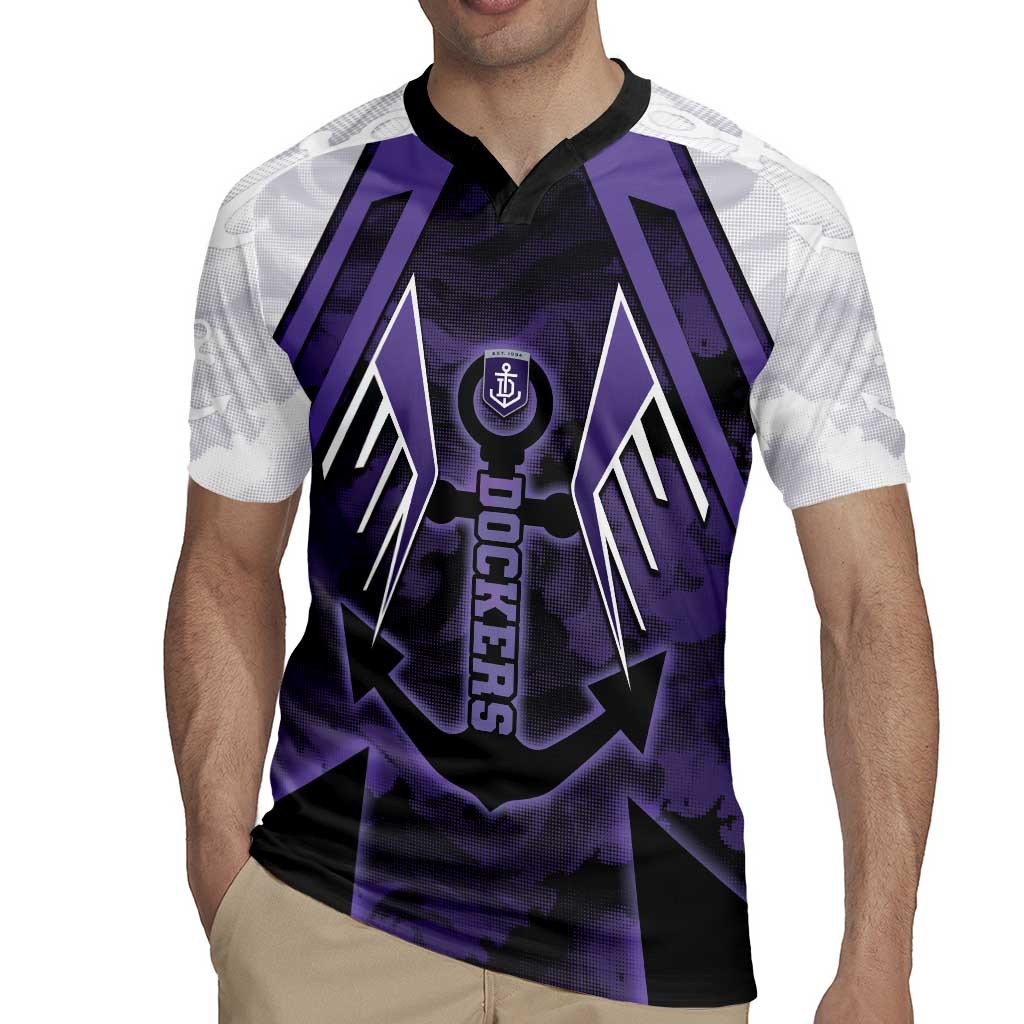Custom Fremantle Football Rugby Jersey Dockers Anchor Sporty Style