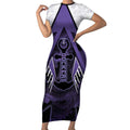 Custom Fremantle Football Short Sleeve Bodycon Dress Dockers Anchor Sporty Style