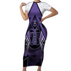 Custom Fremantle Football Short Sleeve Bodycon Dress Dockers Anchor Sporty Style