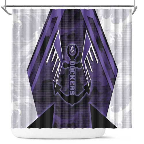 Fremantle Football Shower Curtain Dockers Anchor Sporty Style