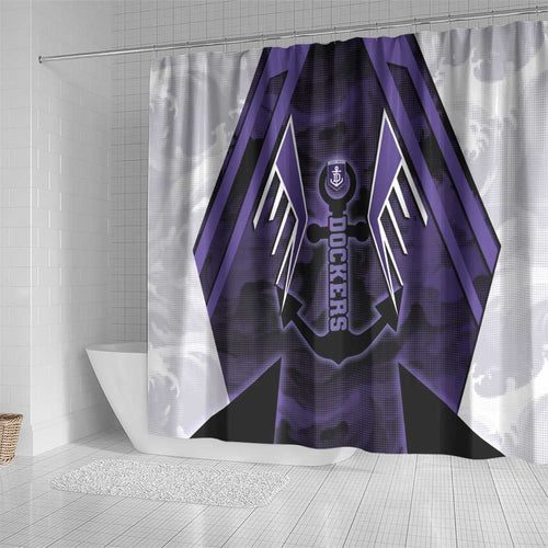 Fremantle Football Shower Curtain Dockers Anchor Sporty Style