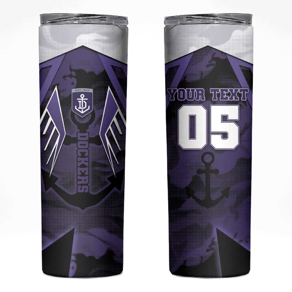 Custom Fremantle Football Skinny Tumbler Dockers Anchor Sporty Style