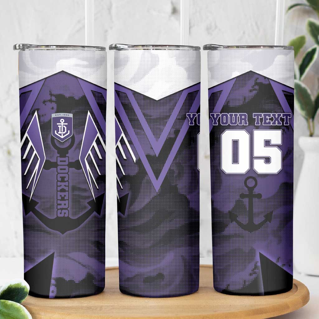Custom Fremantle Football Skinny Tumbler Dockers Anchor Sporty Style