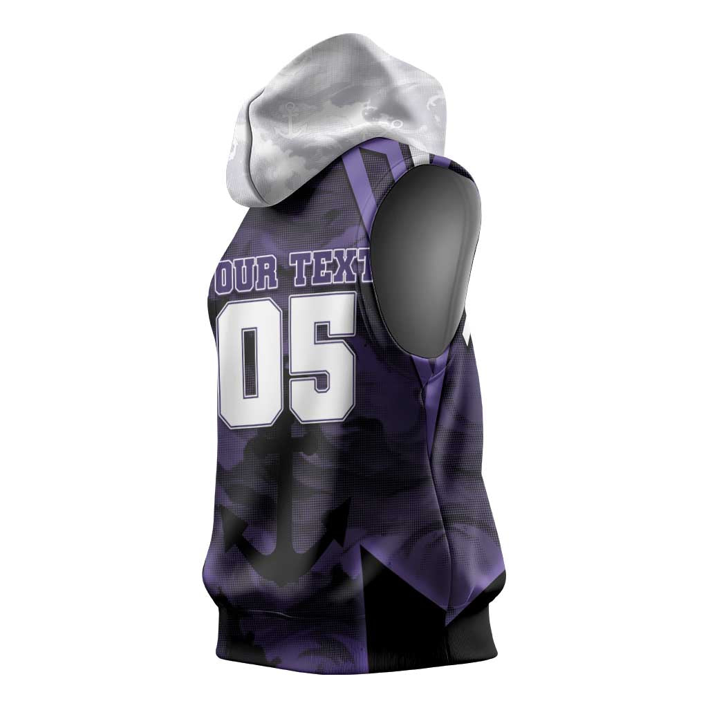 Custom Fremantle Football Sleeveless Hoodie Dockers Anchor Sporty Style