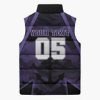 Custom Fremantle Football Sleeveless Puffer Jacket Dockers Anchor Sporty Style