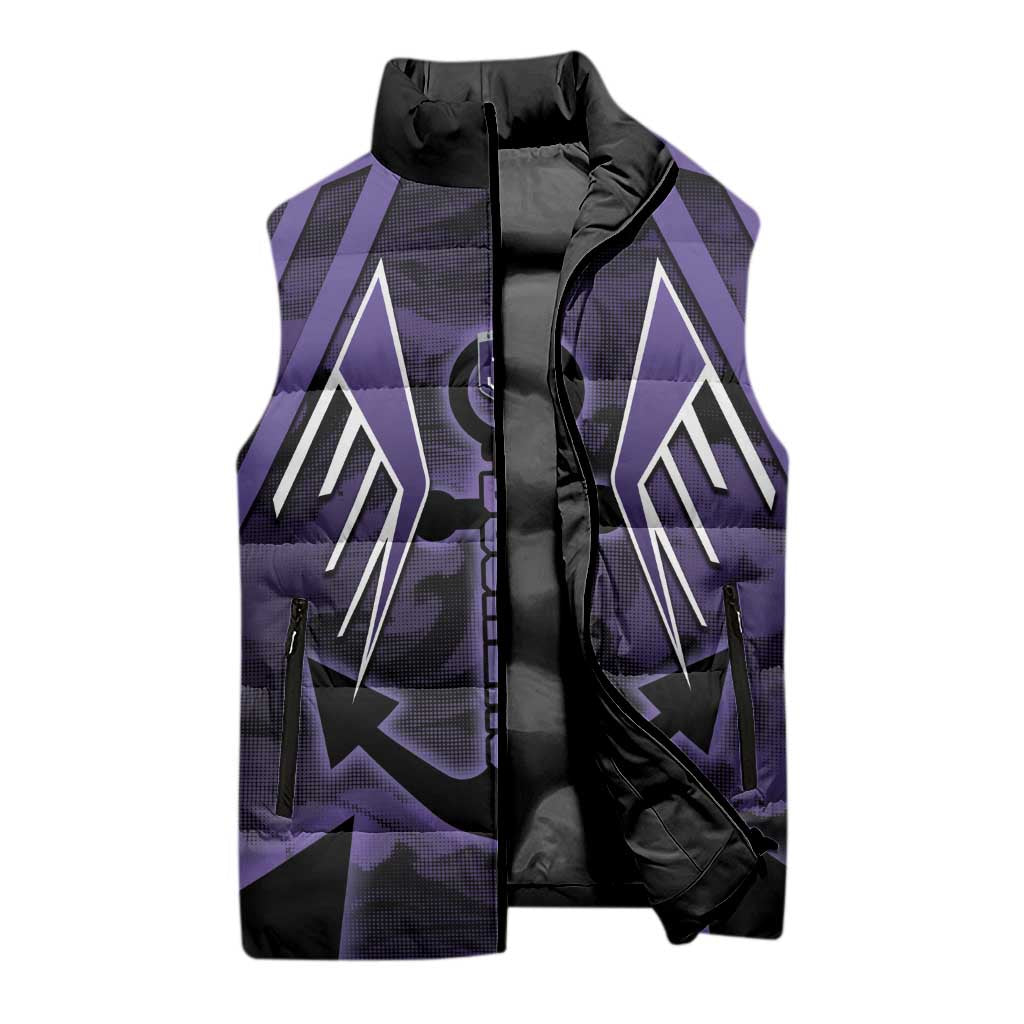 Custom Fremantle Football Sleeveless Puffer Jacket Dockers Anchor Sporty Style