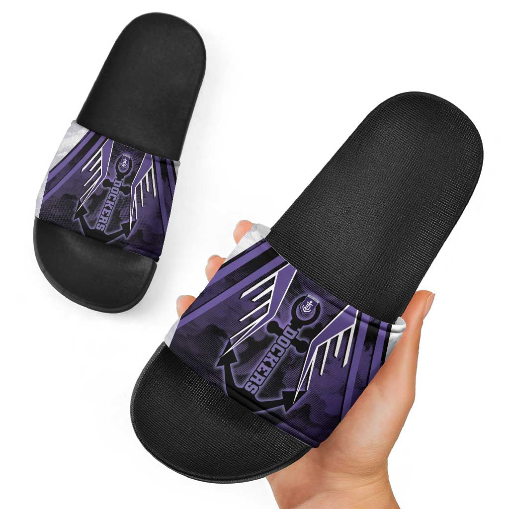 Fremantle Football Slide Sandals Dockers Anchor Sporty Style