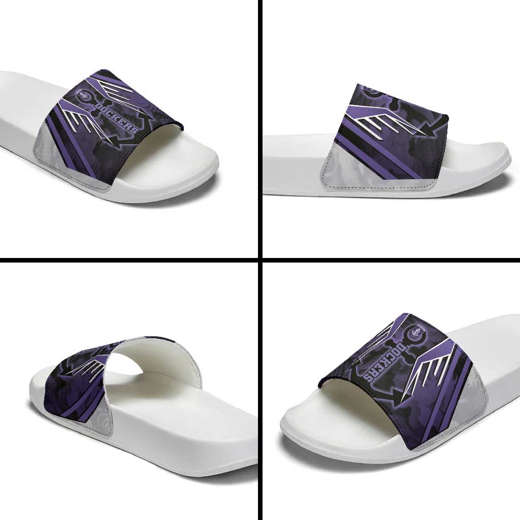 Fremantle Football Slide Sandals Dockers Anchor Sporty Style