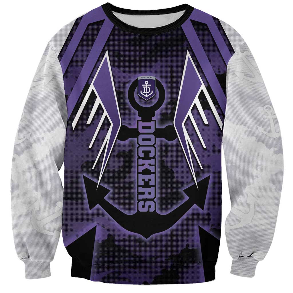 Custom Fremantle Football Sweatshirt Dockers Anchor Sporty Style
