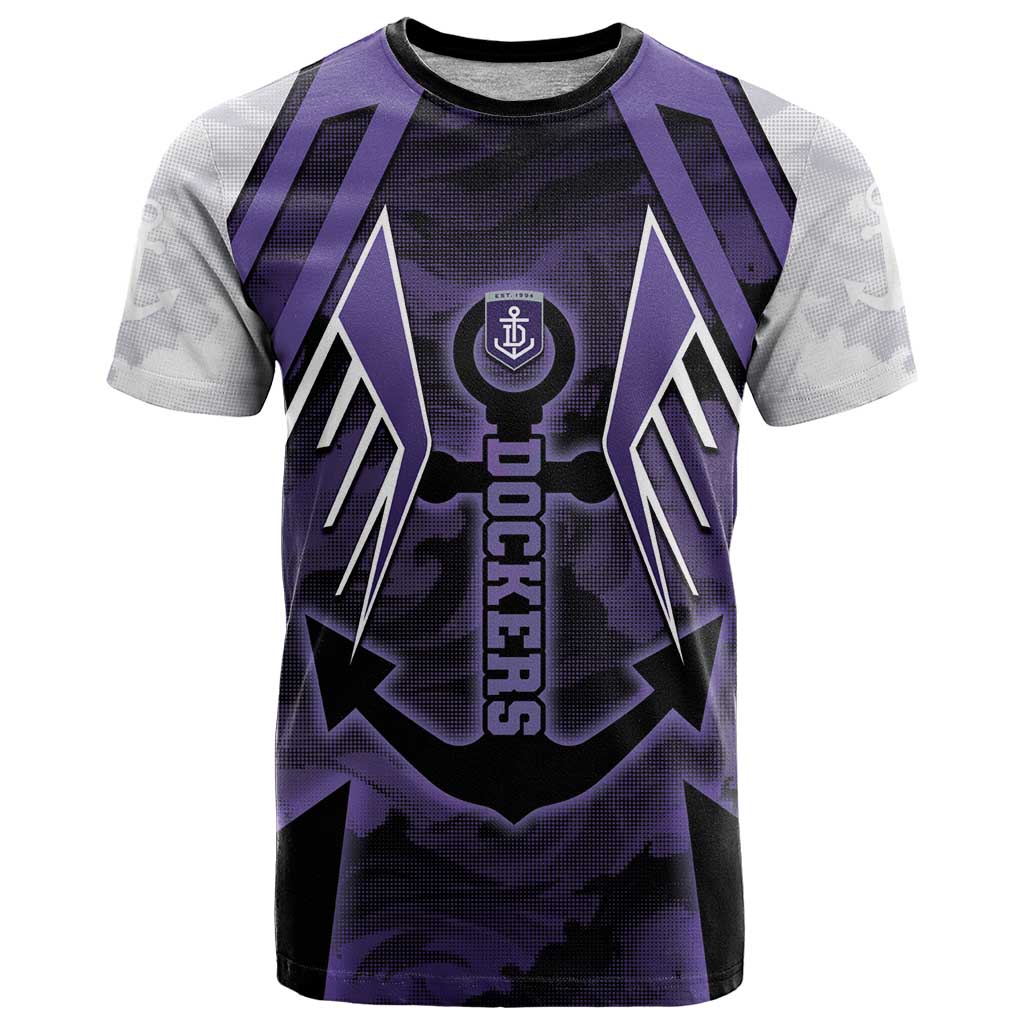 Custom Fremantle Football T Shirt Dockers Anchor Sporty Style
