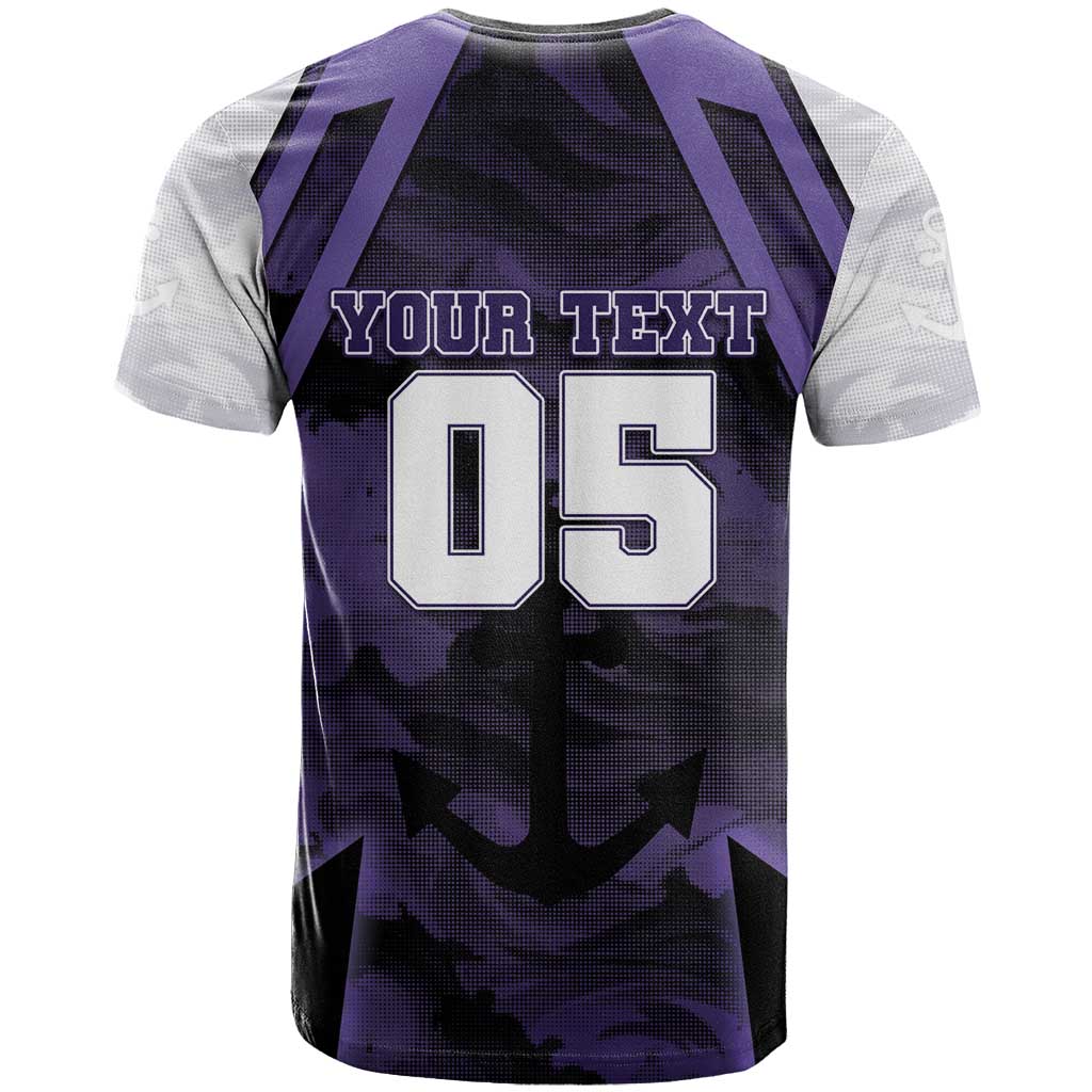 Custom Fremantle Football T Shirt Dockers Anchor Sporty Style