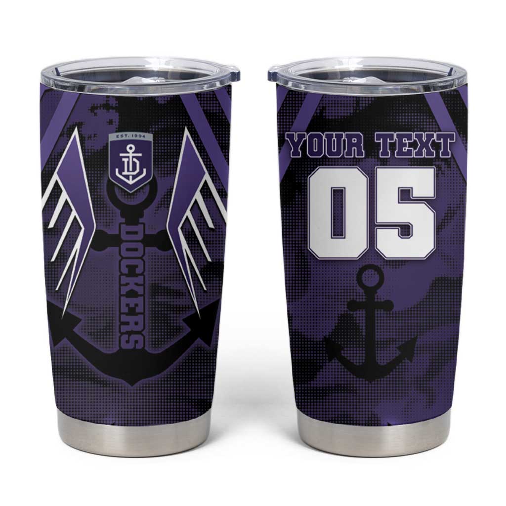 Custom Fremantle Football Tumbler Cup Dockers Anchor Sporty Style