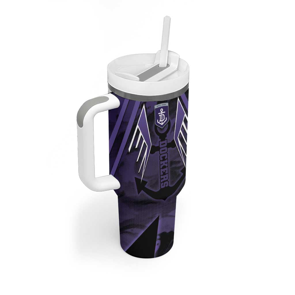 Custom Fremantle Football Tumbler With Handle Dockers Anchor Sporty Style