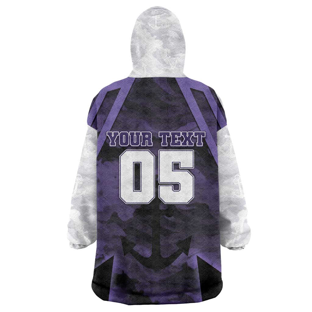 Custom Fremantle Football Wearable Blanket Hoodie Dockers Anchor Sporty Style