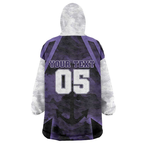 Custom Fremantle Football Wearable Blanket Hoodie Dockers Anchor Sporty Style