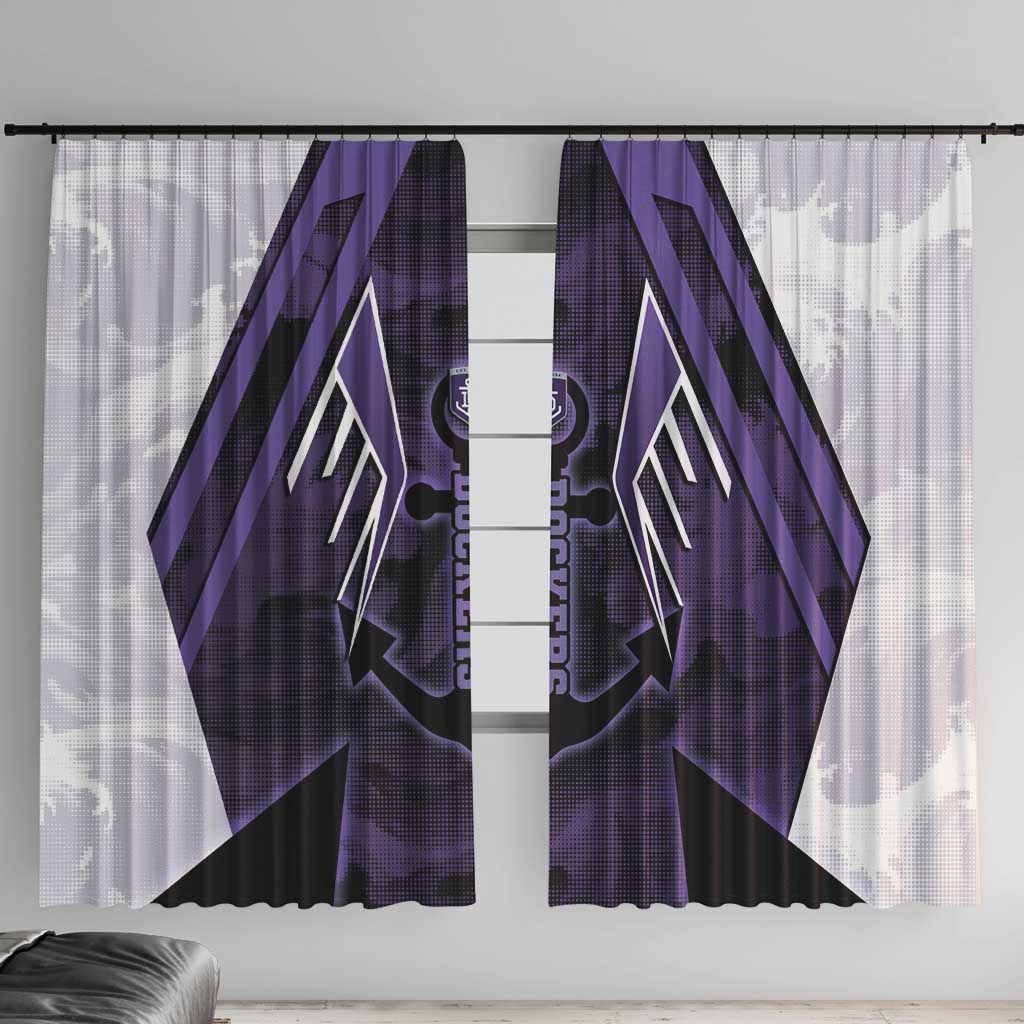 Fremantle Football Window Curtain Dockers Anchor Sporty Style