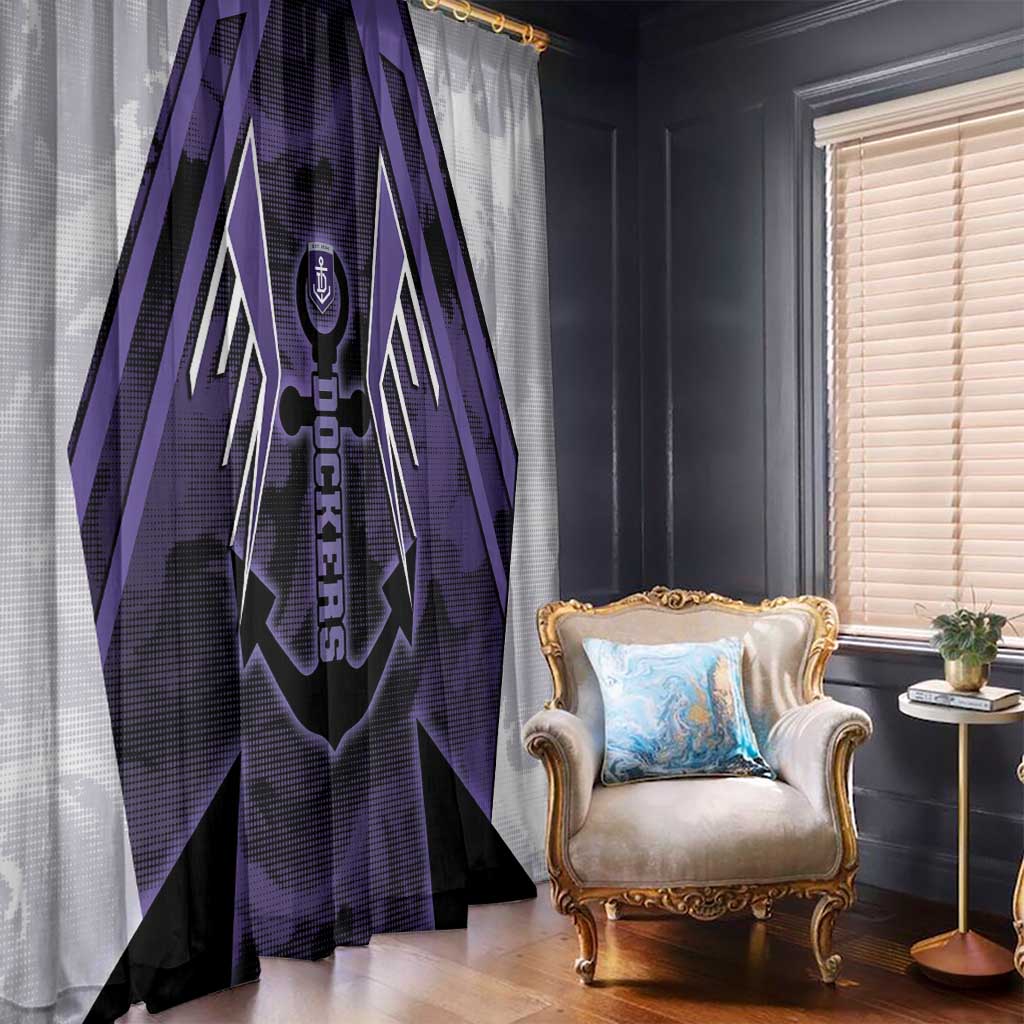 Fremantle Football Window Curtain Dockers Anchor Sporty Style