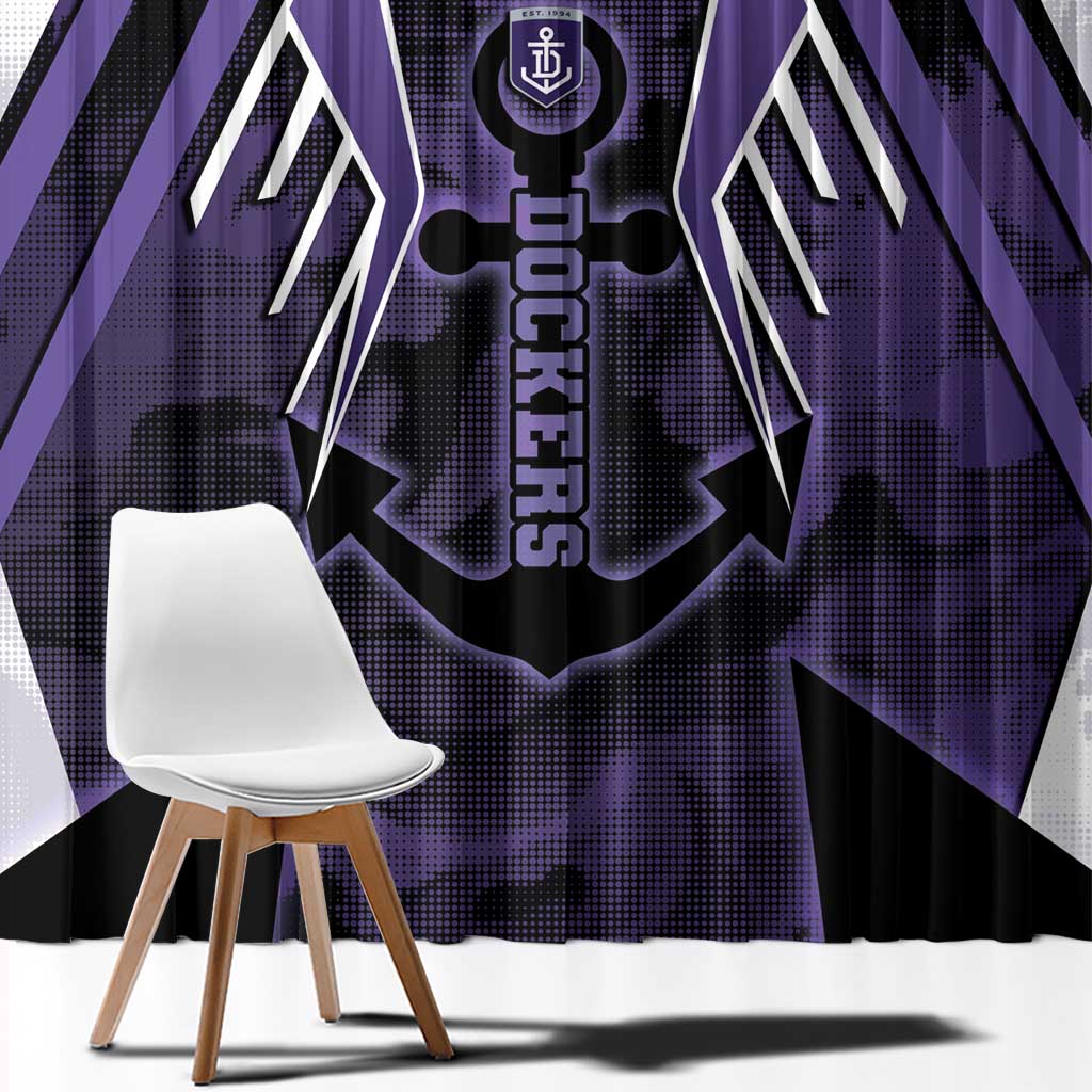 Fremantle Football Window Curtain Dockers Anchor Sporty Style
