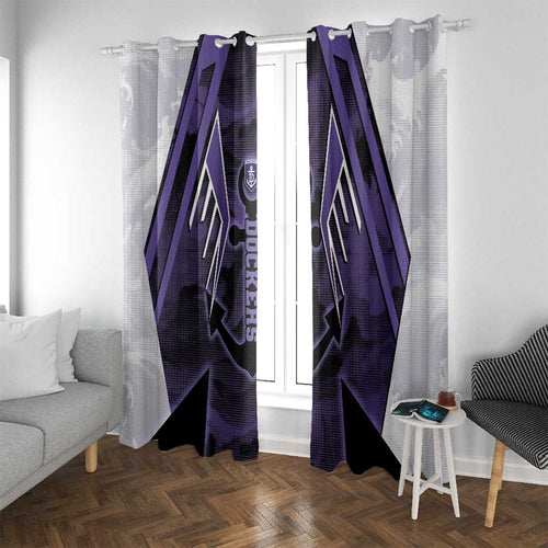Fremantle Football Window Curtain Dockers Anchor Sporty Style