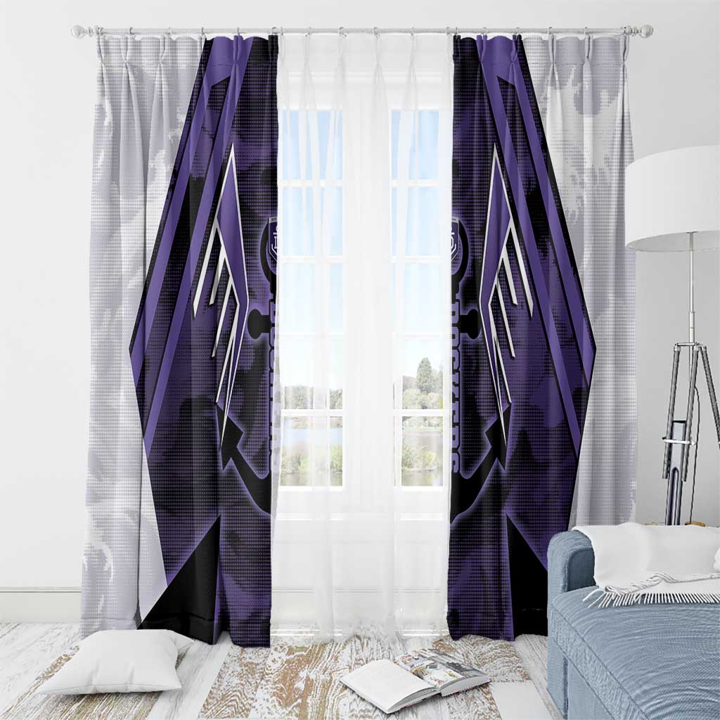 Fremantle Football Window Curtain Dockers Anchor Sporty Style