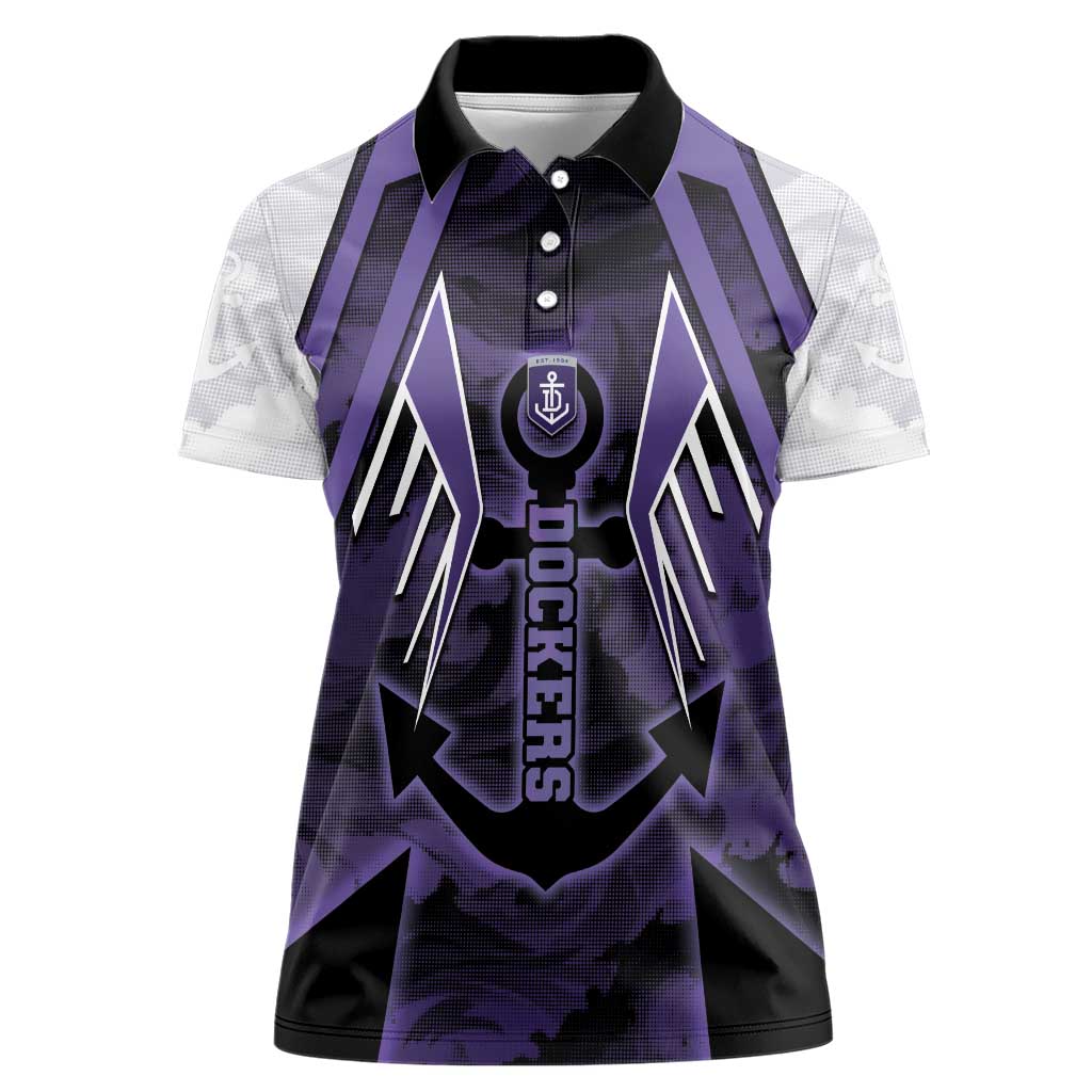 Custom Fremantle Football Women Polo Shirt Dockers Anchor Sporty Style