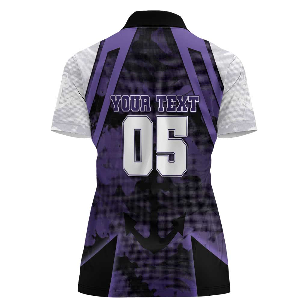 Custom Fremantle Football Women Polo Shirt Dockers Anchor Sporty Style