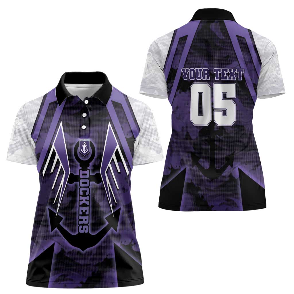 Custom Fremantle Football Women Polo Shirt Dockers Anchor Sporty Style