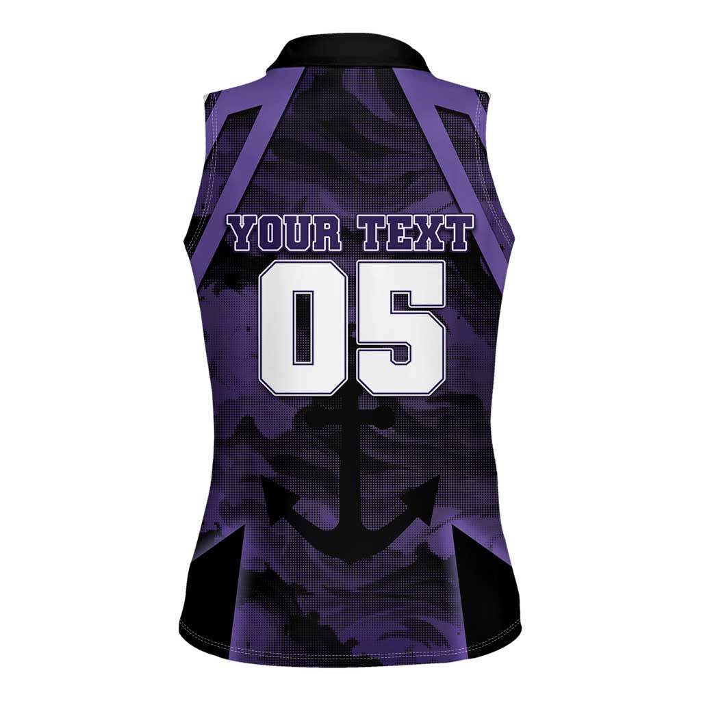 Custom Fremantle Football Women Sleeveless Polo Shirt Dockers Anchor Sporty Style