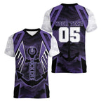 Custom Fremantle Football Women V-Neck T-Shirt Dockers Anchor Sporty Style