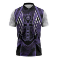 Custom Fremantle Football Zipper Polo Shirt Dockers Anchor Sporty Style