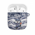Geelong Navy AirPods Case Playful Cat Kicking Ball