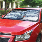 Geelong Navy Auto Sun Shade Playful Cat Kicking Ball