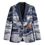 Custom Geelong Navy Blazer Playful Cat Kicking Ball