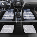 Custom Geelong Navy Car Mats Playful Cat Kicking Ball