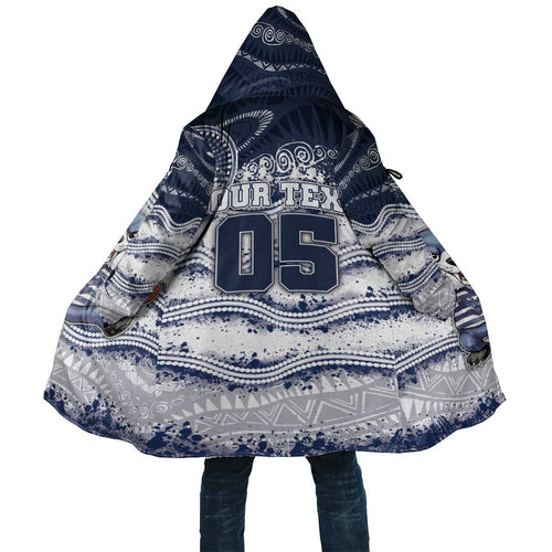 Custom Geelong Navy Cloak Playful Cat Kicking Ball