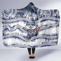 Geelong Navy Hooded Blanket Playful Cat Kicking Ball